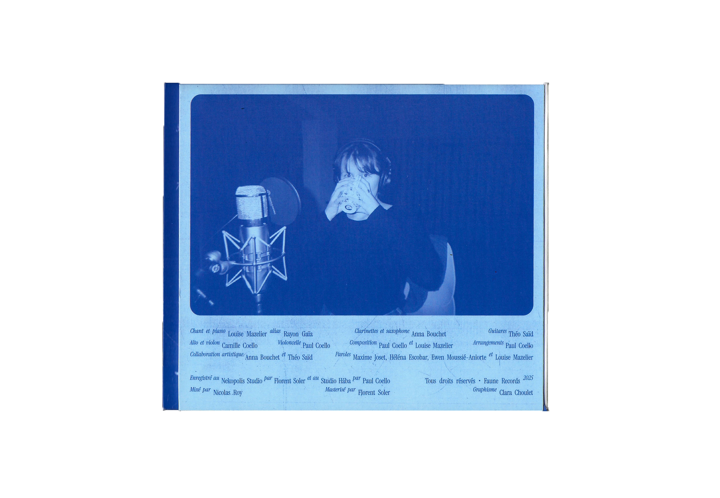 Pochette d'album et mise en page du songbook de l'artiste Rayon Gaïa